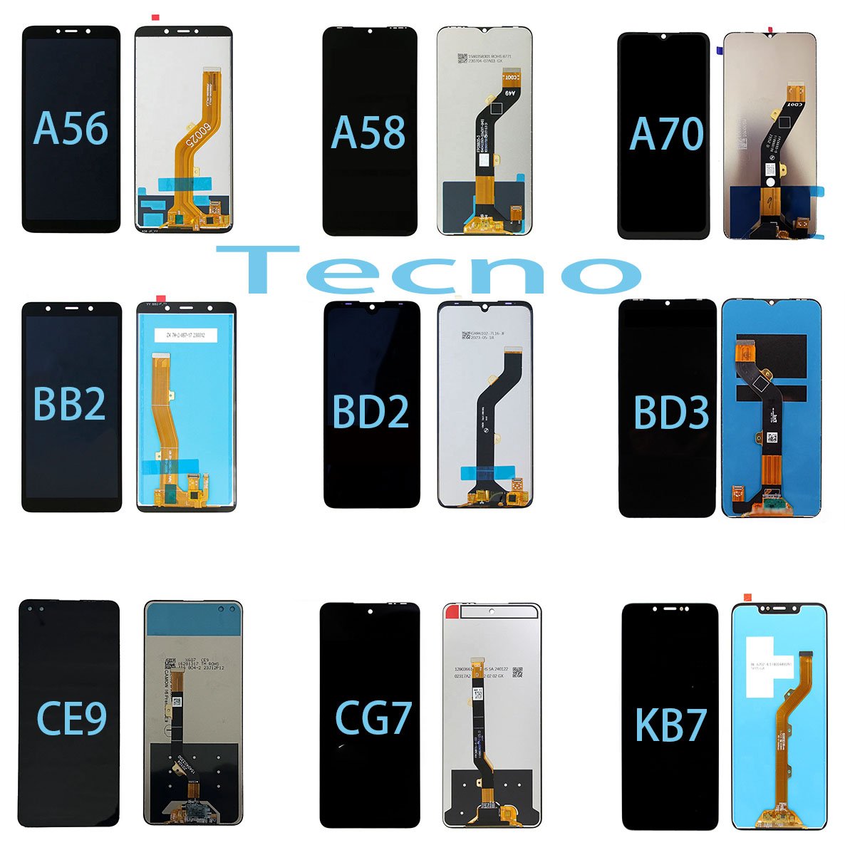Wholesale Mobile Phone Lcd For Tecno Ki5 Ki7 LB6 LB7 Lcd Screen Display For Tecno LC6 LC7 LE6 LE7 Lcd Factory Price