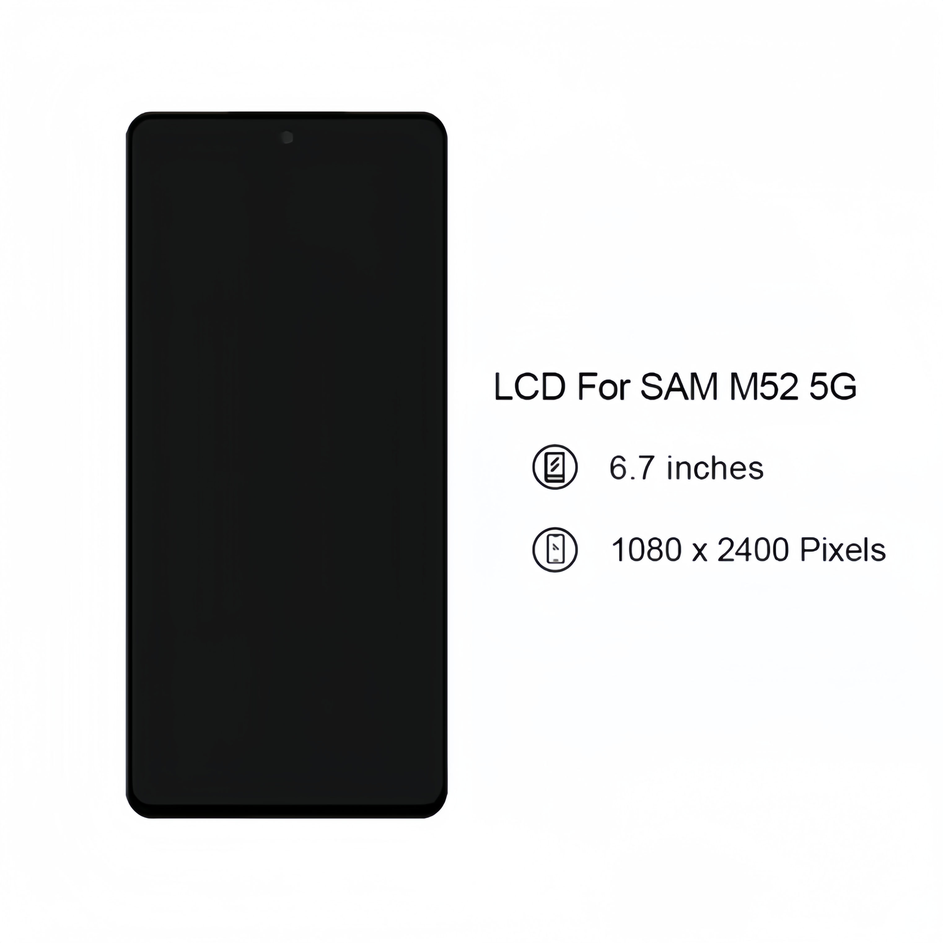 Mobile Phone Lcd Display For Samsung Galaxy M52 M526 With Frame Oled Display Touch Screen