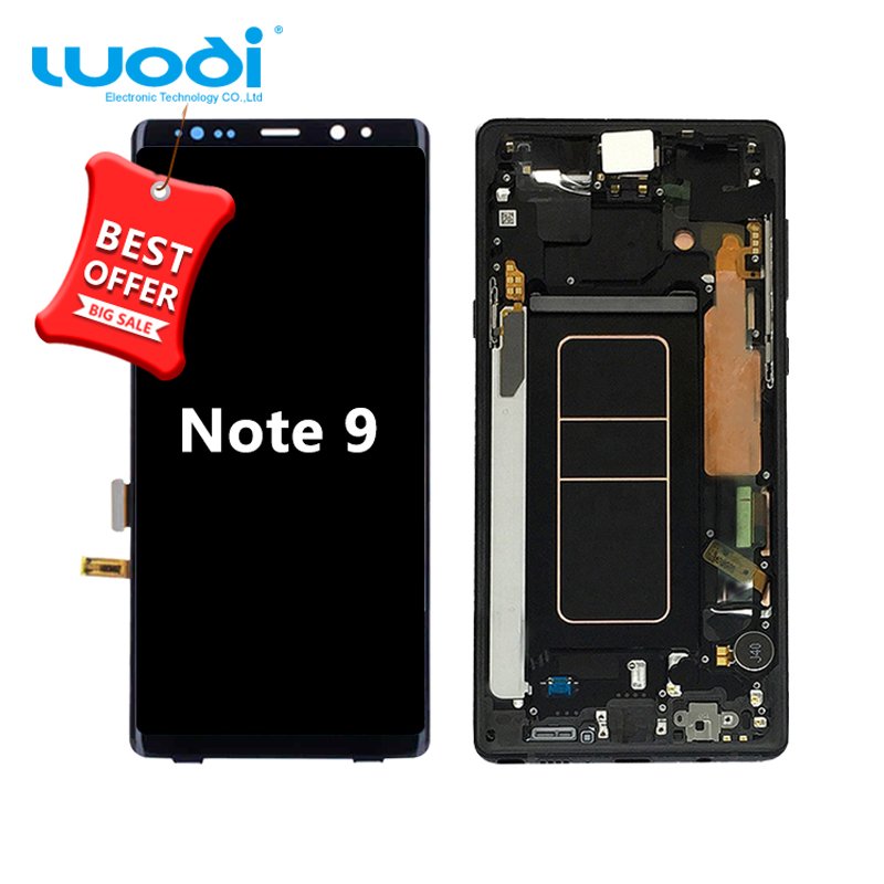 Advantage price display for samsung note 9 with frame big size oled touch screen mobile phone display phone farm