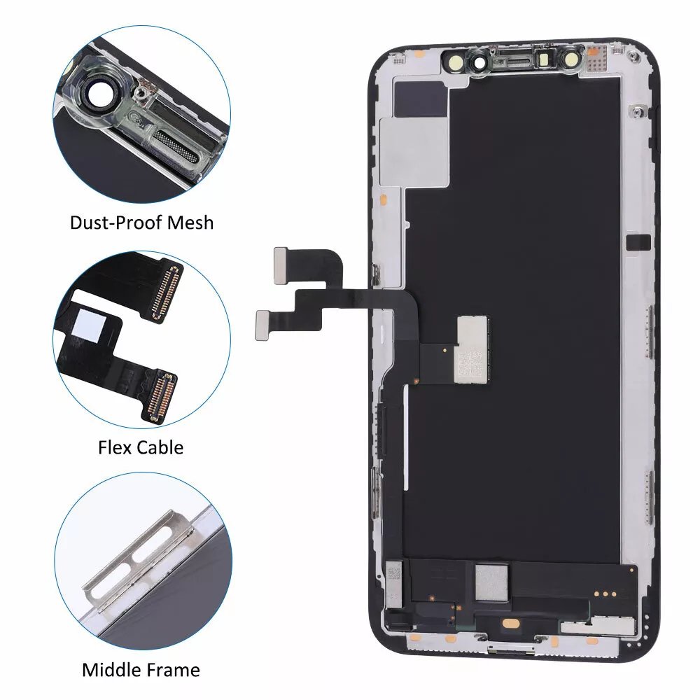 Spot goods mobile phone lcds middle frame with side key for iphone xs screen middle plate bezel frame replacement phone parts