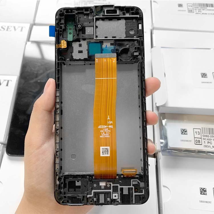 A02 original service pack lcd with frame a02 Mobile Phone LCDs for Samsung for galaxy a02/a022