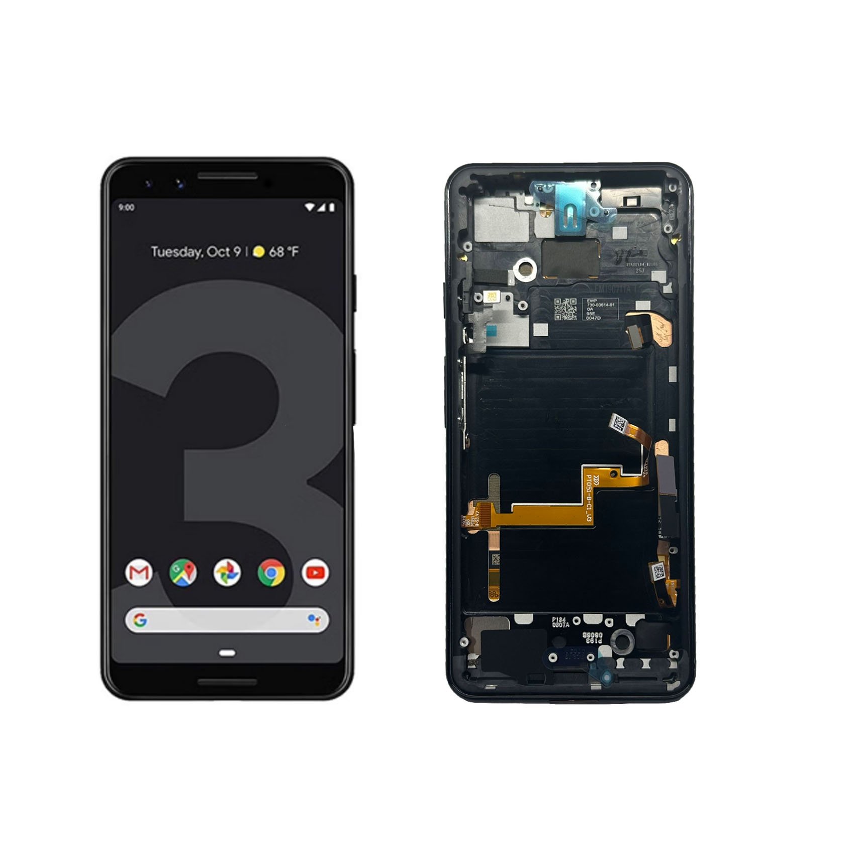 Mobile phone LCD screen for Google pixel 3 3XL 4A 5G 4XL 5A 6 6A touch screen assembly replacement LCD screen with frame