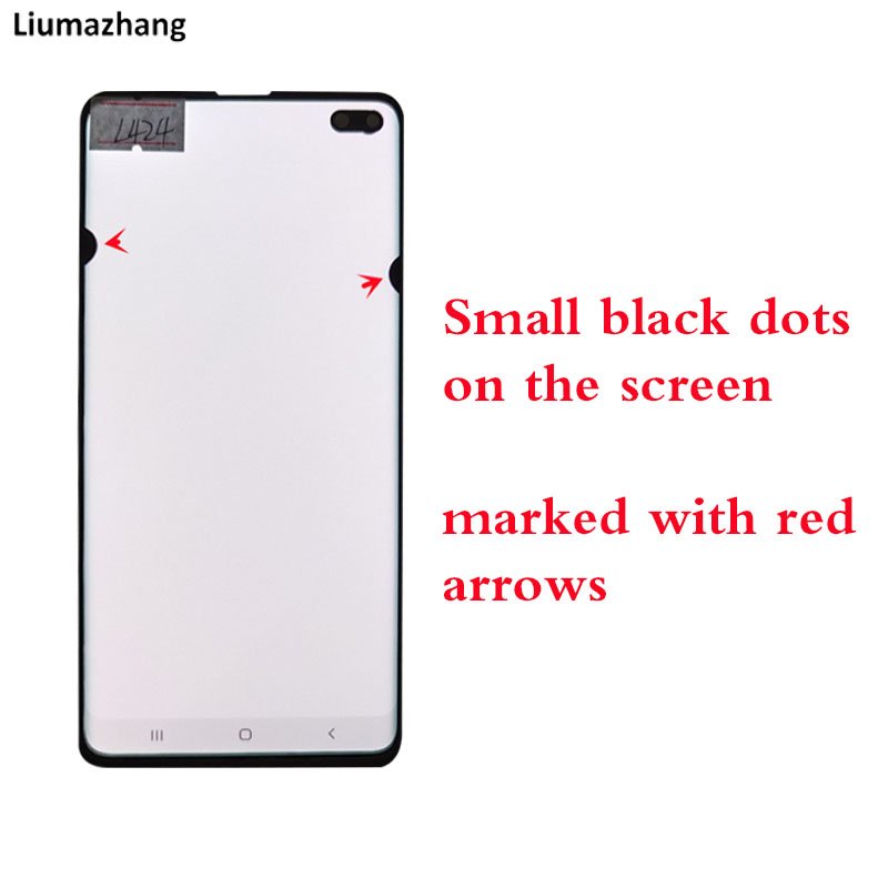 Original AMOLED Mobile Phone LCDS For Samsung Galaxy S10 Plus Display Touch Screen replacement Assembly With black Dots