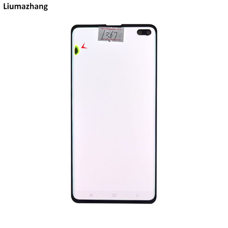 Original AMOLED Mobile Phone LCDS For Samsung Galaxy S10 Plus Display Touch Screen replacement Assembly With black Dots