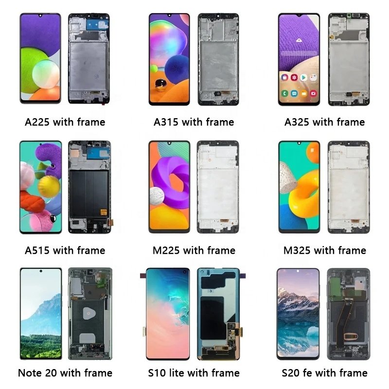 mobile phone lcds for samsung s8 s9 s10 plus note 10 plus
