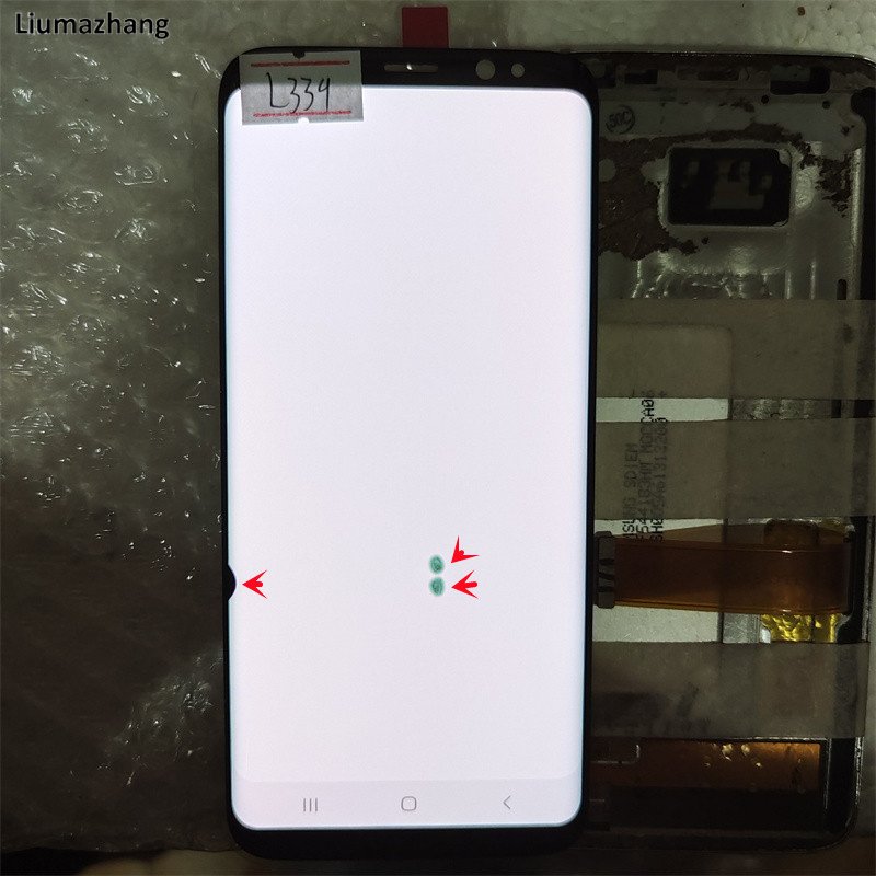 Original AMLODE Mobile Phone LCDS For Samsung Galaxy S8 Display Touch Screen Assembly With black Dots