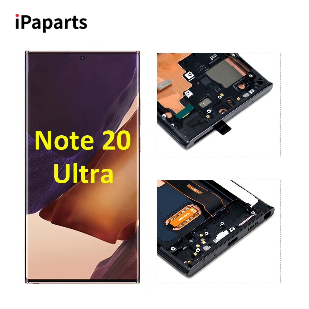 Super Quality OLED Incell Screen For Samsung Note 20 Ultra With Frame Touch Screen Display Wholesaler Mobile Phone LCDs