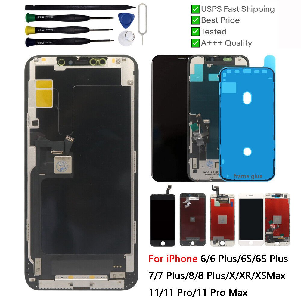 Best Mobile Phone Lcds Screen Replacement Lcd Display Screen Pro Plus Max Original 13 14 for Ipone 6 7 8 11 12 X Xr Xs 11 12 T/T