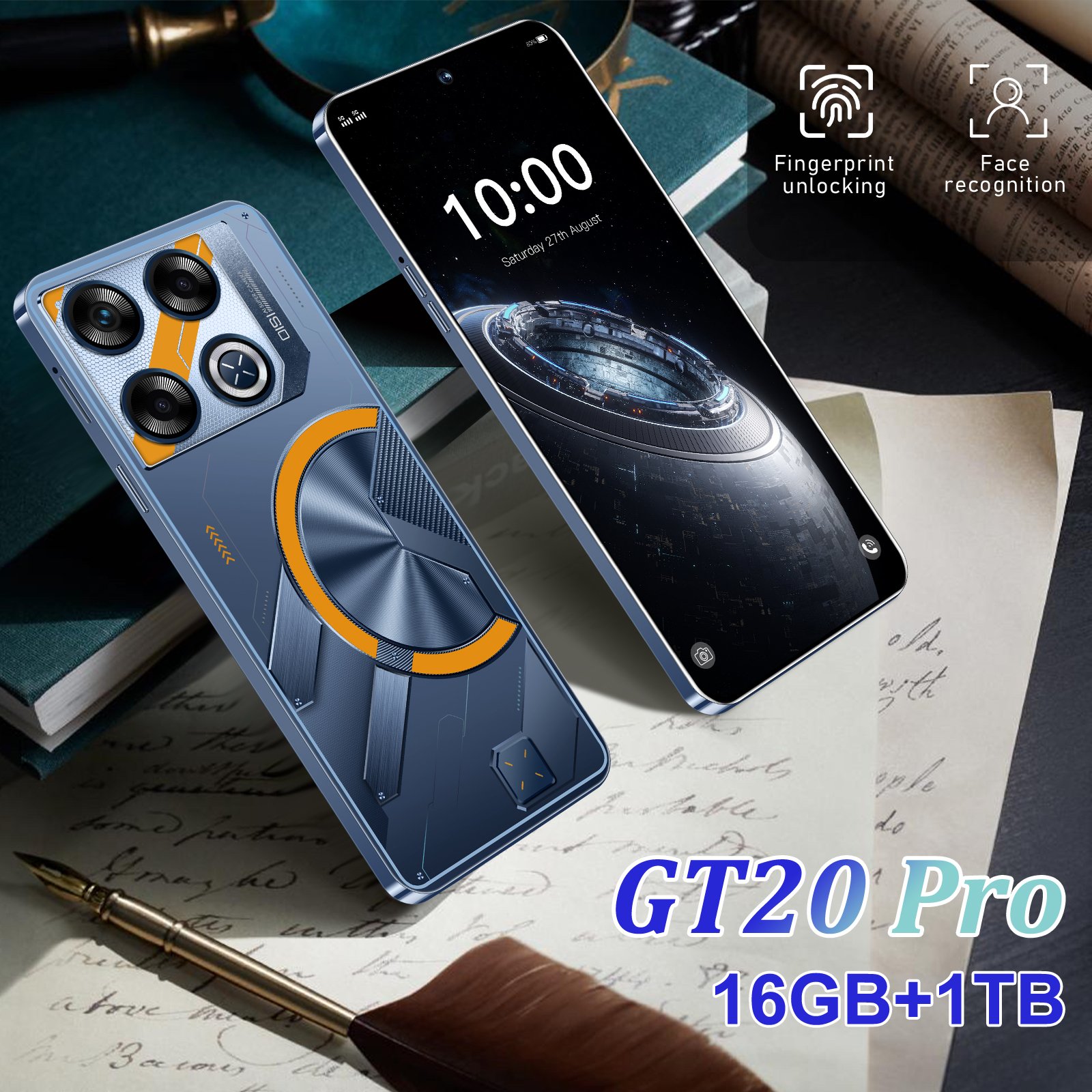 HX 2024 New Version Gt20 Pro Smartphones Octa Core 6gb+128 6.8inch Fhd 16mp Camera Android Mobile Phone
