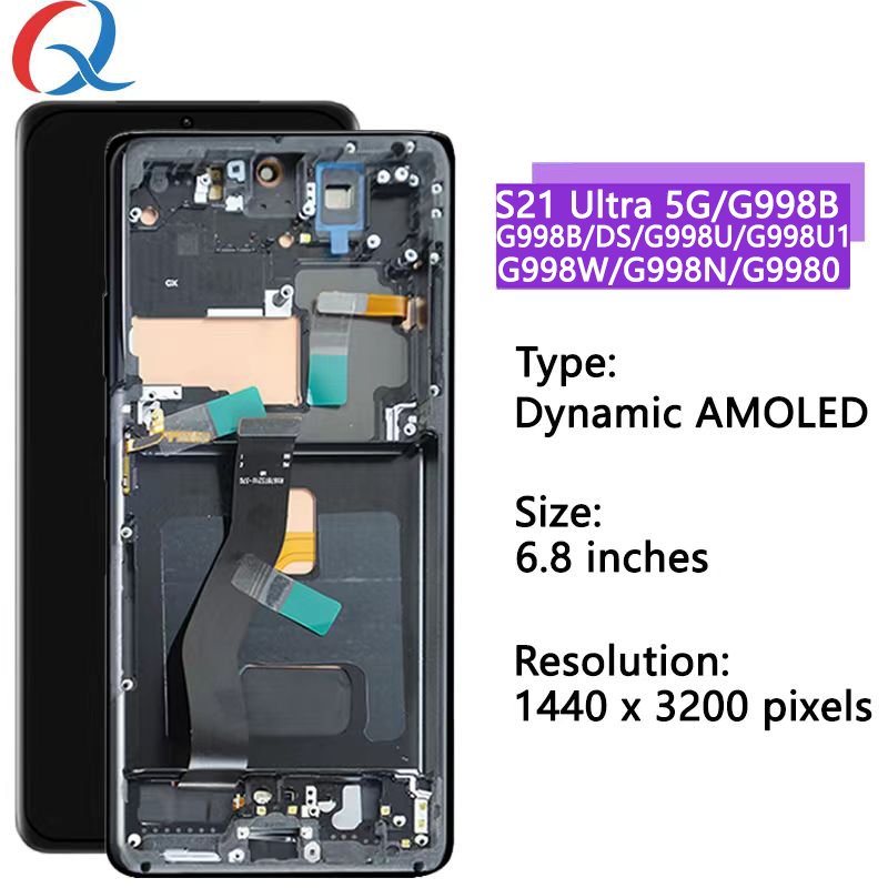 Pantalla Samsung s21 ultra screen replacement Mobile Phone Lcds for samsung galaxy s21 ultra display for s21 ultra lcd