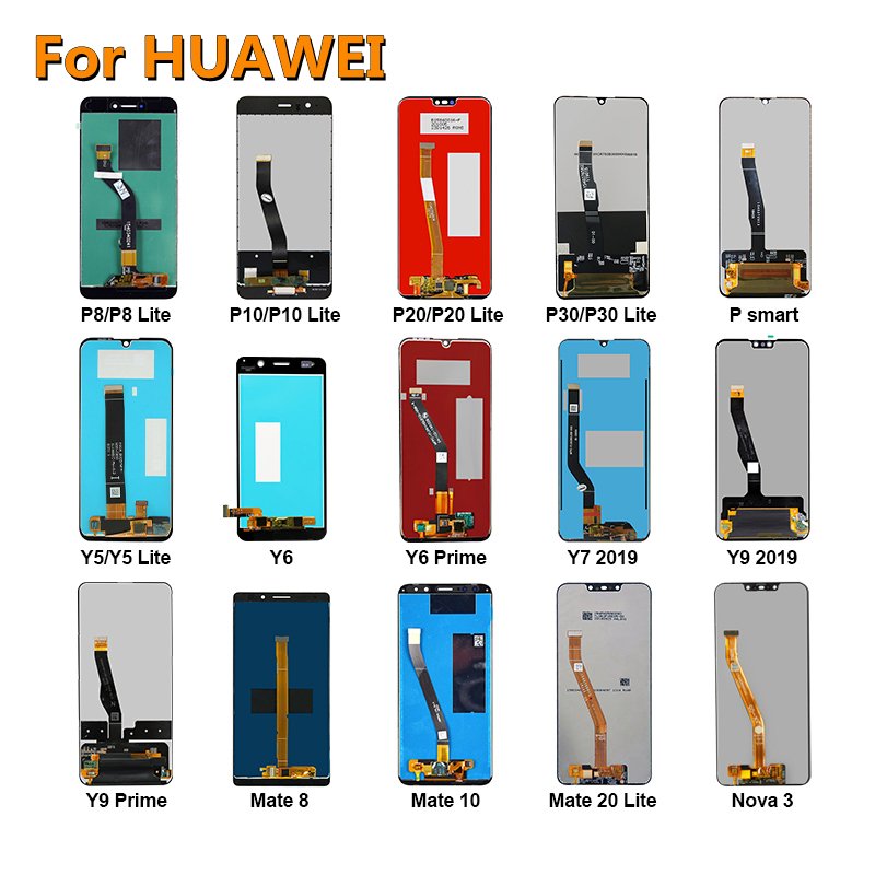 Mobile Phone Lcd Screen Display For Huawei P9 P10 Lite Lcd Pantalla Replacement For HUAWEI Mate 10 20 Pro P Smart 2019 2020 Lcds