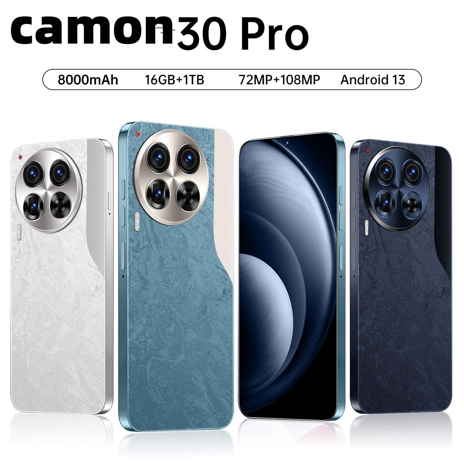 Original Unlocking Smartphone 7.3-inch Camon 30 Pro 16+1TB 72+108MP 8000mah Fingerprint Unlocking 5G Mobile Phones spark20 pro