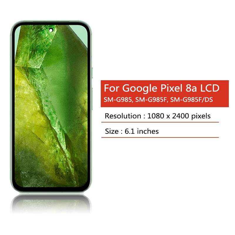 6.1" Pixel 8A Mobile Phone LCD for Google Pixel 8a Original Super AMOLED Screen Replacement Google Touch Screen Full LCD Display