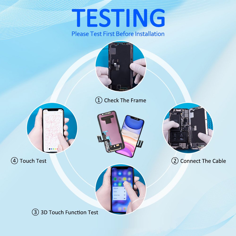 OEM QC Tested Mobile Phone LCD Displays for iPhone X XR XS Max 11 Pro 12 Pro 13 Pro 14 Pro Max Other Models