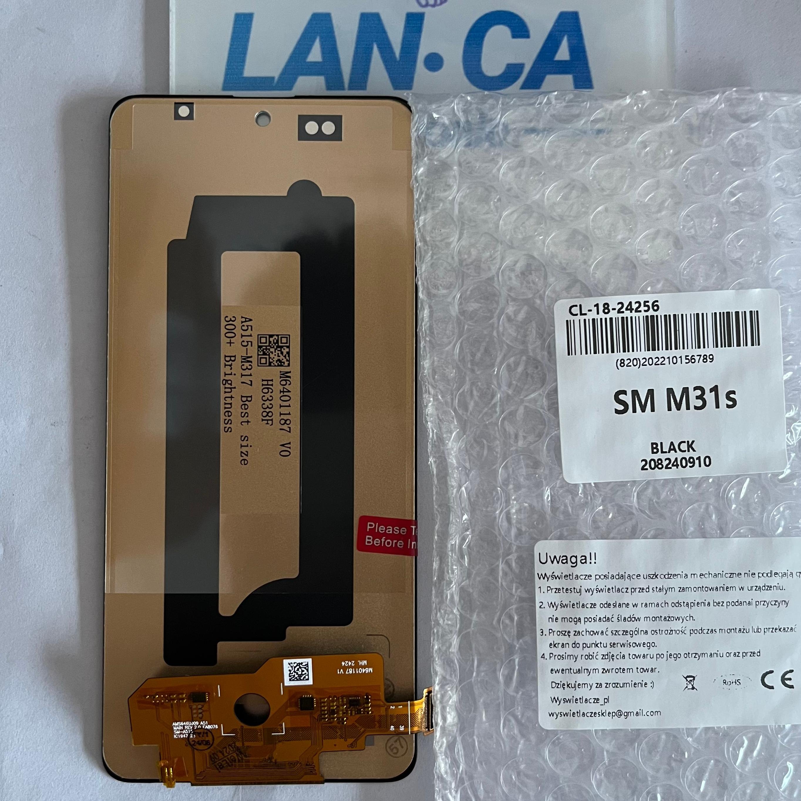 Mobile Phone LCD for galaxy M31s Lcd Display Screen Replacement for samsung m31s Screen
