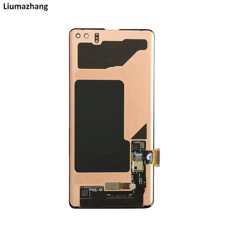 Original AMLODE Mobile Phone LCDS For Samsung Galaxy S10 Plus G975U G975F G975B Display Touch Screen Assembly With black Dots