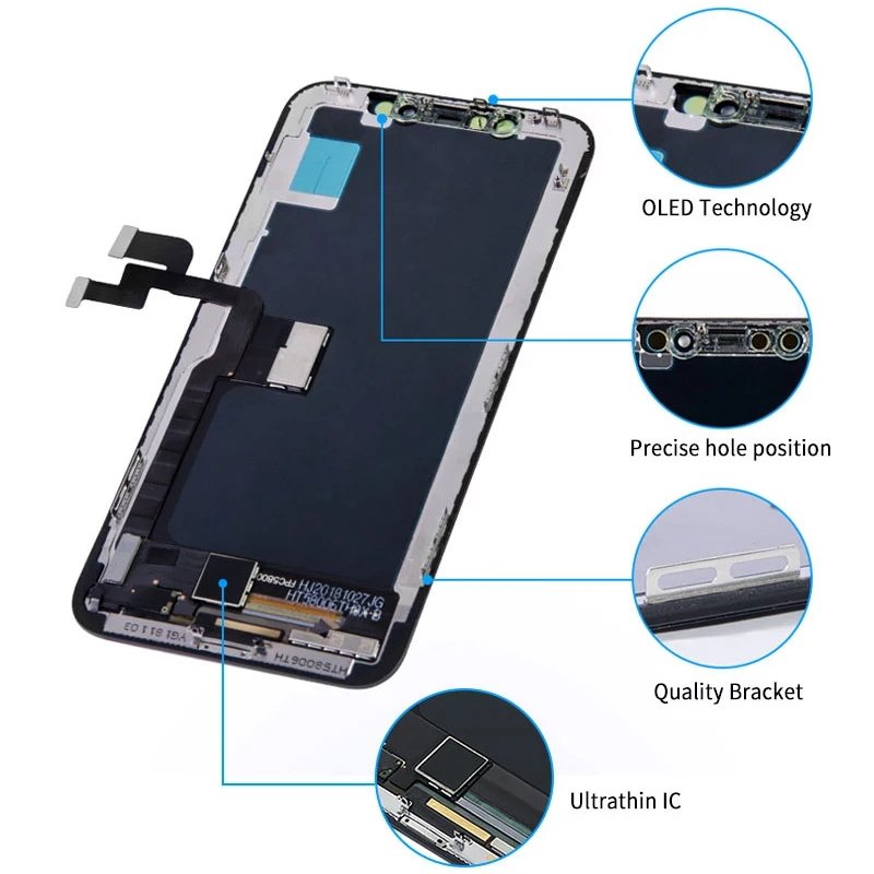 Hot Sale Mobile Phone LCDs Display for iPhone X XR XS 11 12 13 Pro Max 8 7 6 6S 5 Plus Screen Replacement Digitizer