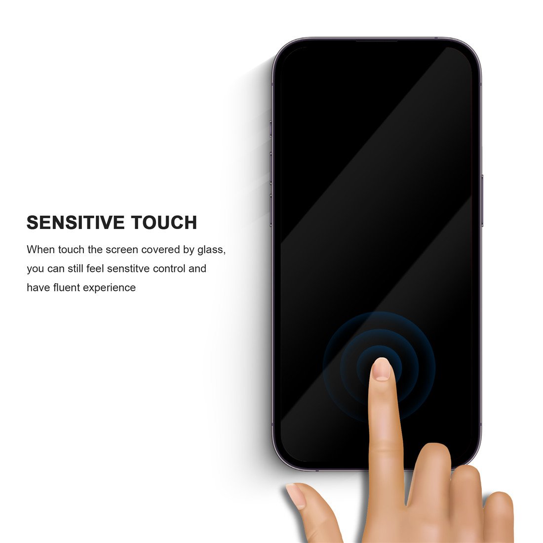 Vmax 2.5D Silkprint Anti Blue Ray Light Tempered Glass For IPhone 15 14 13 12 11 Pro Max Mobile Phone Screen Protector