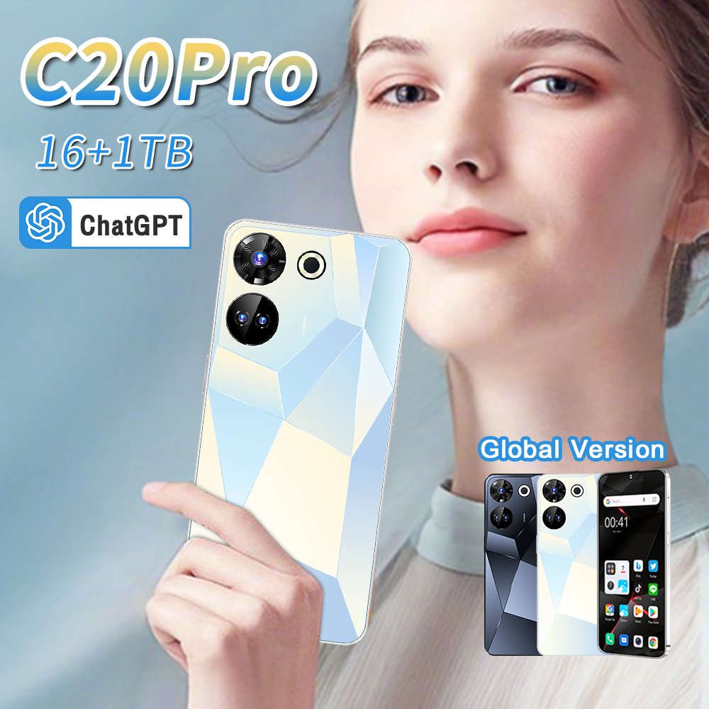 2023 Medome New Smart phone C20 Pro 512G 7.3 Inch Original Smart Mobile Phones Android Cell Phone Celular Low Price Telephone