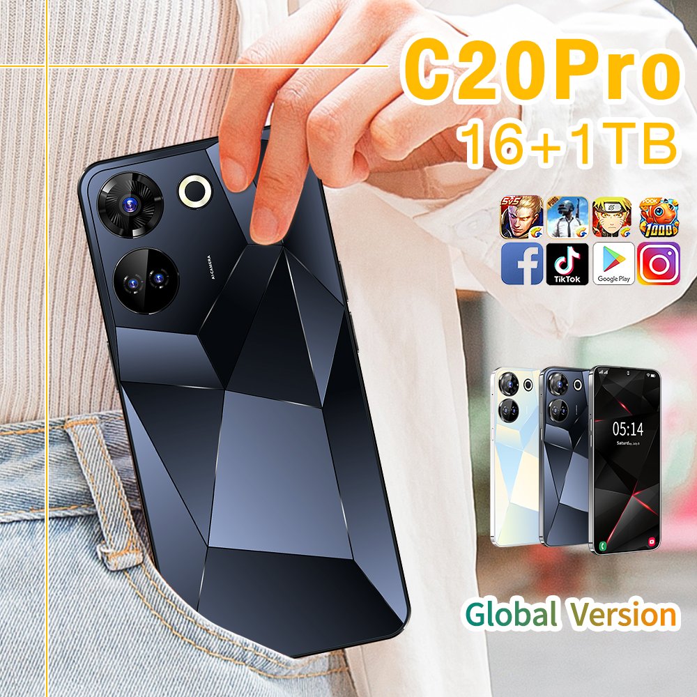 2023 Medome New Smart phone C20 Pro 512G 7.3 Inch Original Smart Mobile Phones Android Cell Phone Celular Low Price Telephone