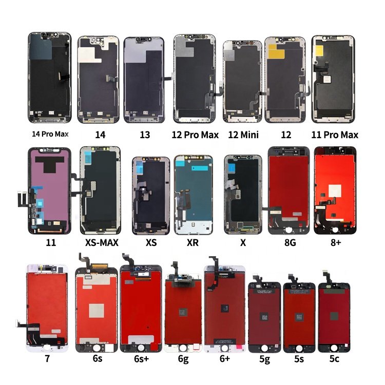 Factory price mobile all phone display lcd touch screen original panel combo for iphone for samsung replacement