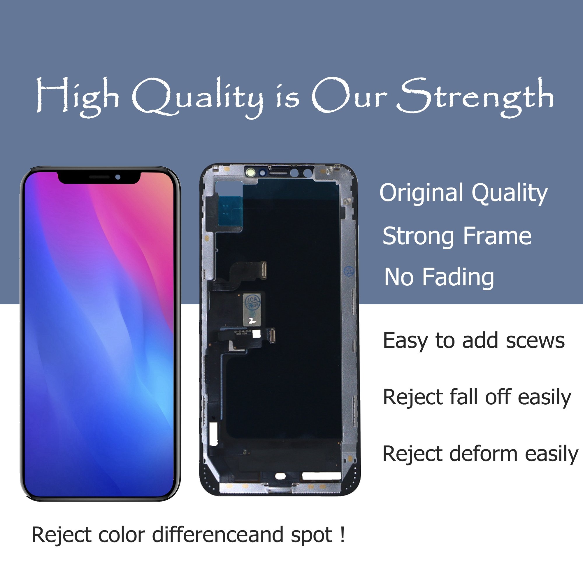 High quality mobile phone LCD for iPhone 5S 6 7 8 plus x xr xs max 11 pro max and for Samsung LCD