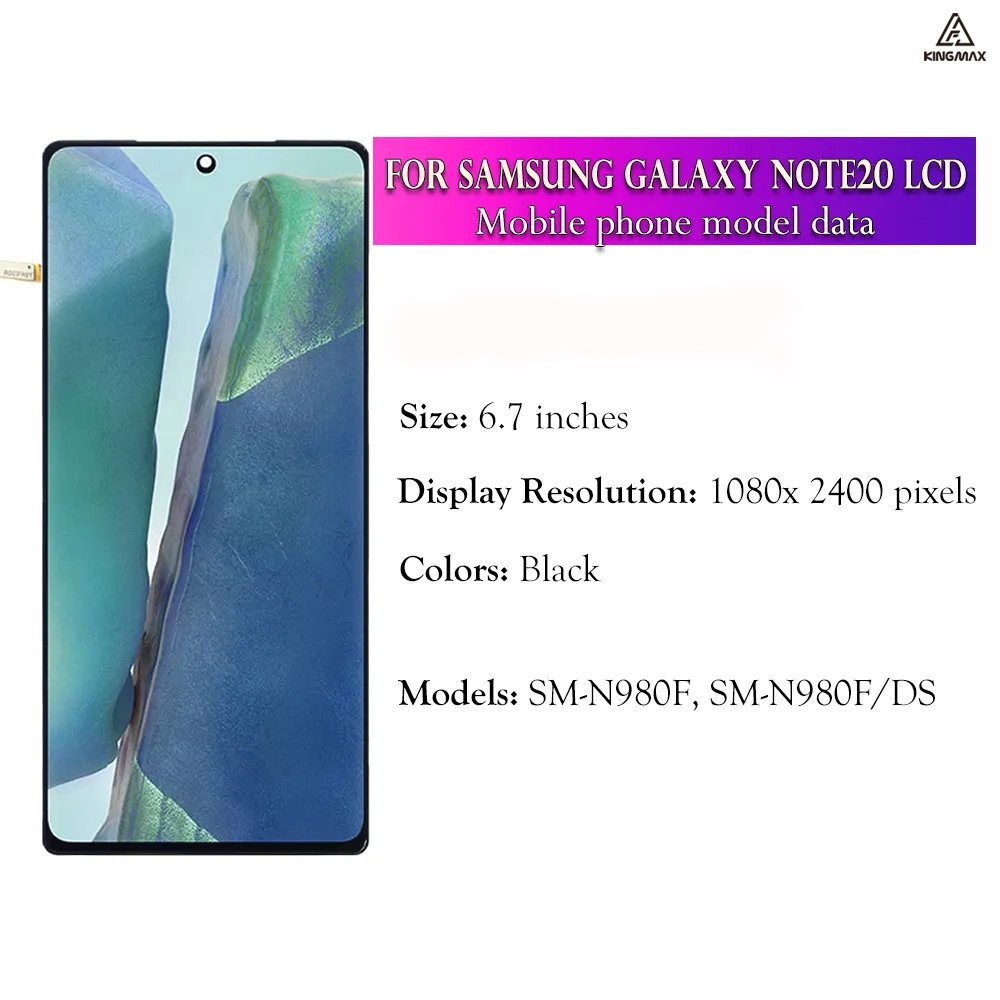 Samsung Galaxy Note 20 Lcd Touch Screen Panel Oled Original 6.7 Size N980F Black for Samsung Note20 Display AMOLED Digitizer