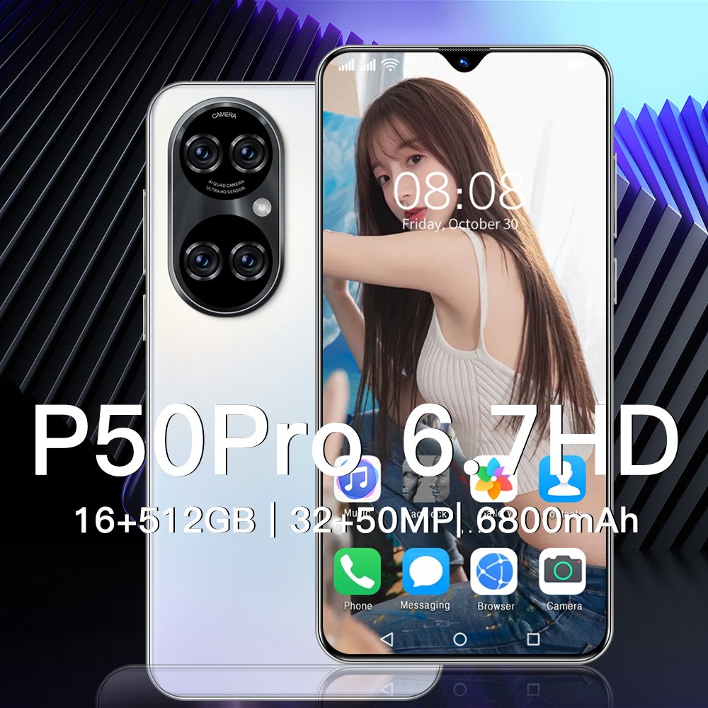 Original 5G Smartphone P50 Pro Brand New Gaming Mobile Phone Smart Phone P60 16G 512G Cheap Telephone Telefon Inteligente Medome