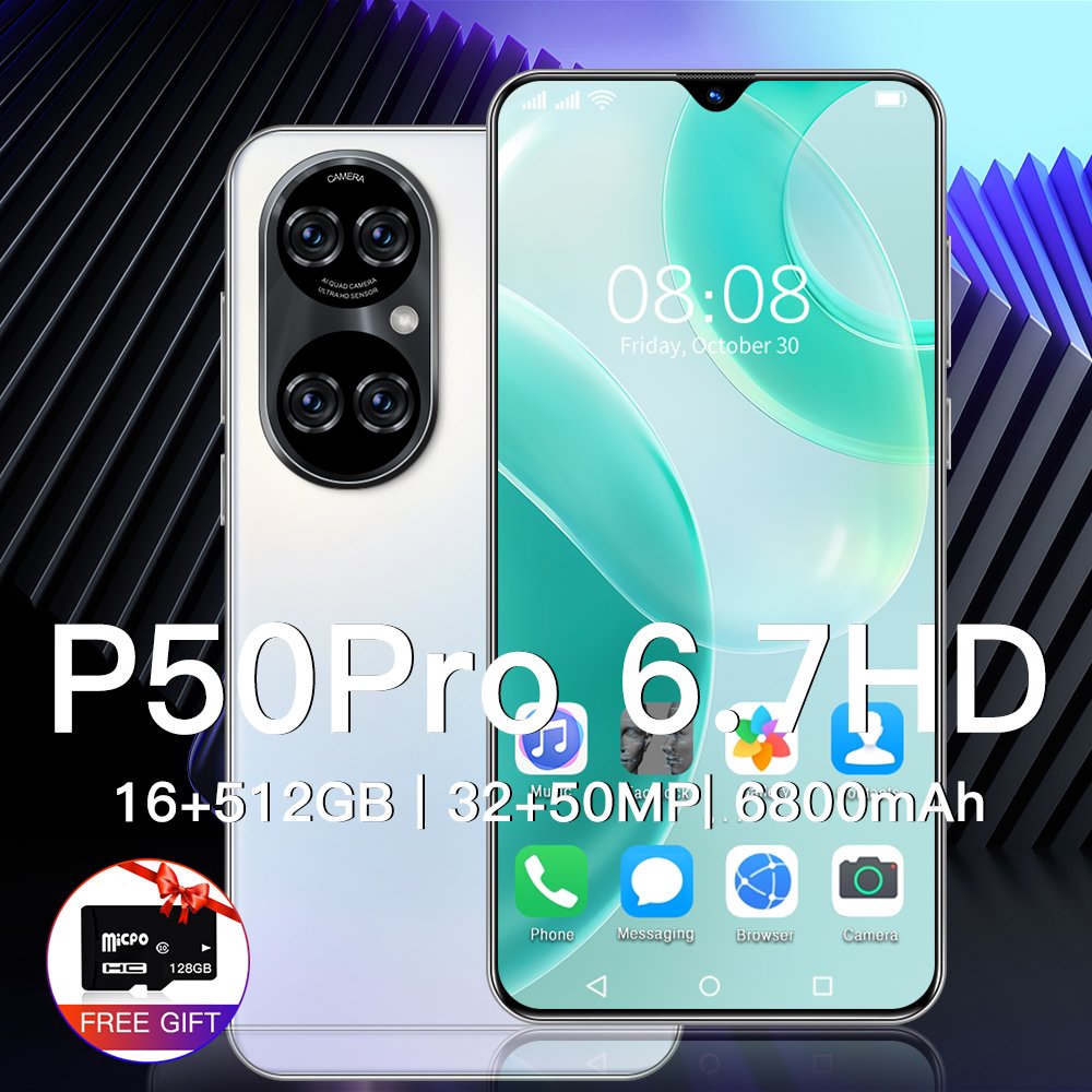 Original 5G Smartphone P50 Pro Brand New Gaming Mobile Phone Smart Phone P60 16G 512G Cheap Telephone Telefon Inteligente Medome