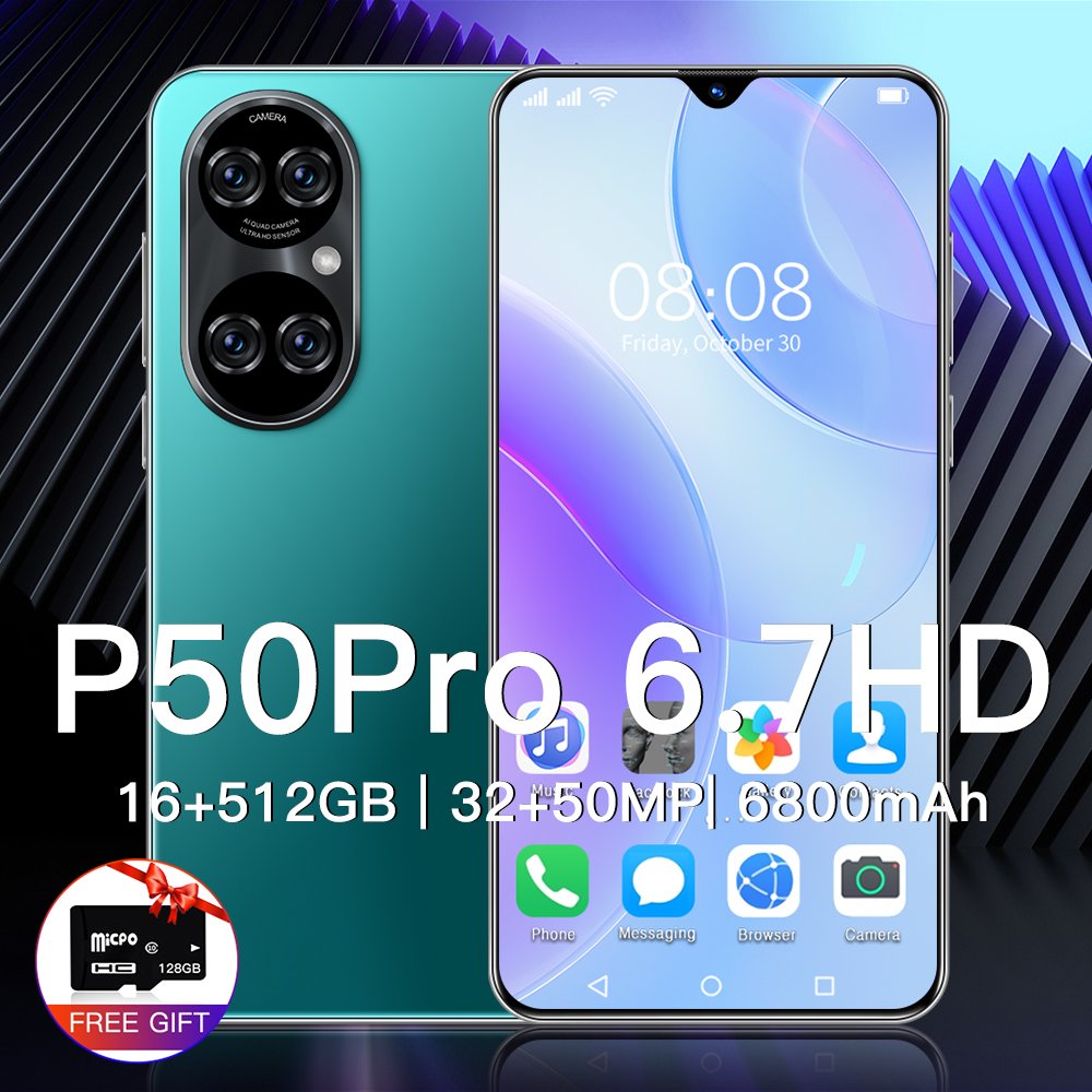 Original 5G Smartphone P50 Pro Brand New Gaming Mobile Phone Smart Phone P60 16G 512G Cheap Telephone Telefon Inteligente Medome