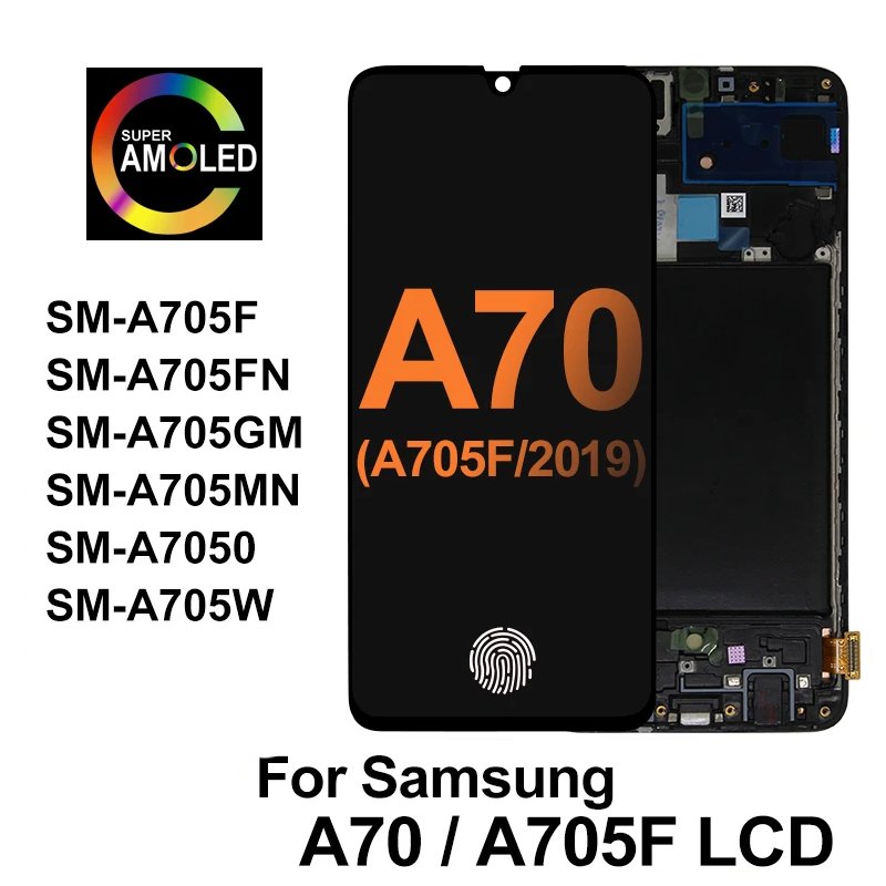 A705 Original Super AMOLED Screen for Samsung A70 LCD Display Touch Screen Panel Samsung A705FN/DS SM-A705F A705W OLED Display