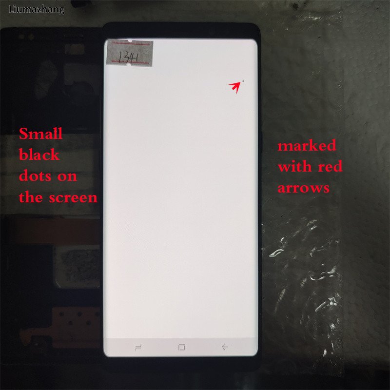 Original AMLODE Mobile Phone LCDS For Samsung Galaxy Note 8 Display Touch Screen Assembly With black Dots