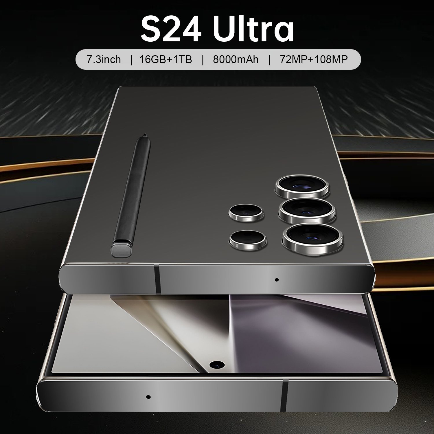 Hot Selling S24 Ultra original Unlocked Smart Phones 48MP+108MP 16GB+1TB 7.3 inch 5G Android Mobile Phone