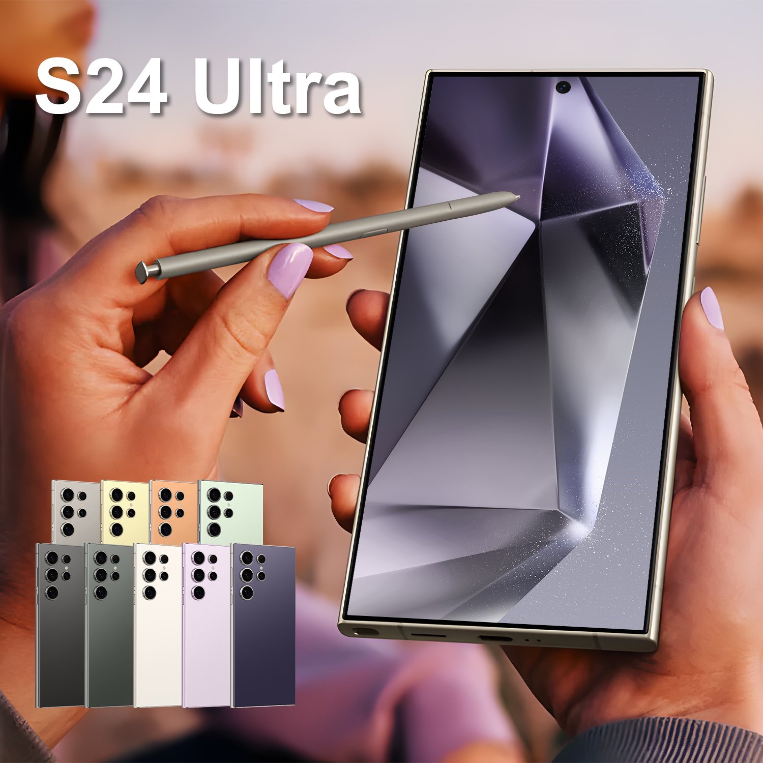 All Stock Wholesale Hot Sale High Quality Smartphone for S24Ultra Mobile Phone odm 3+64