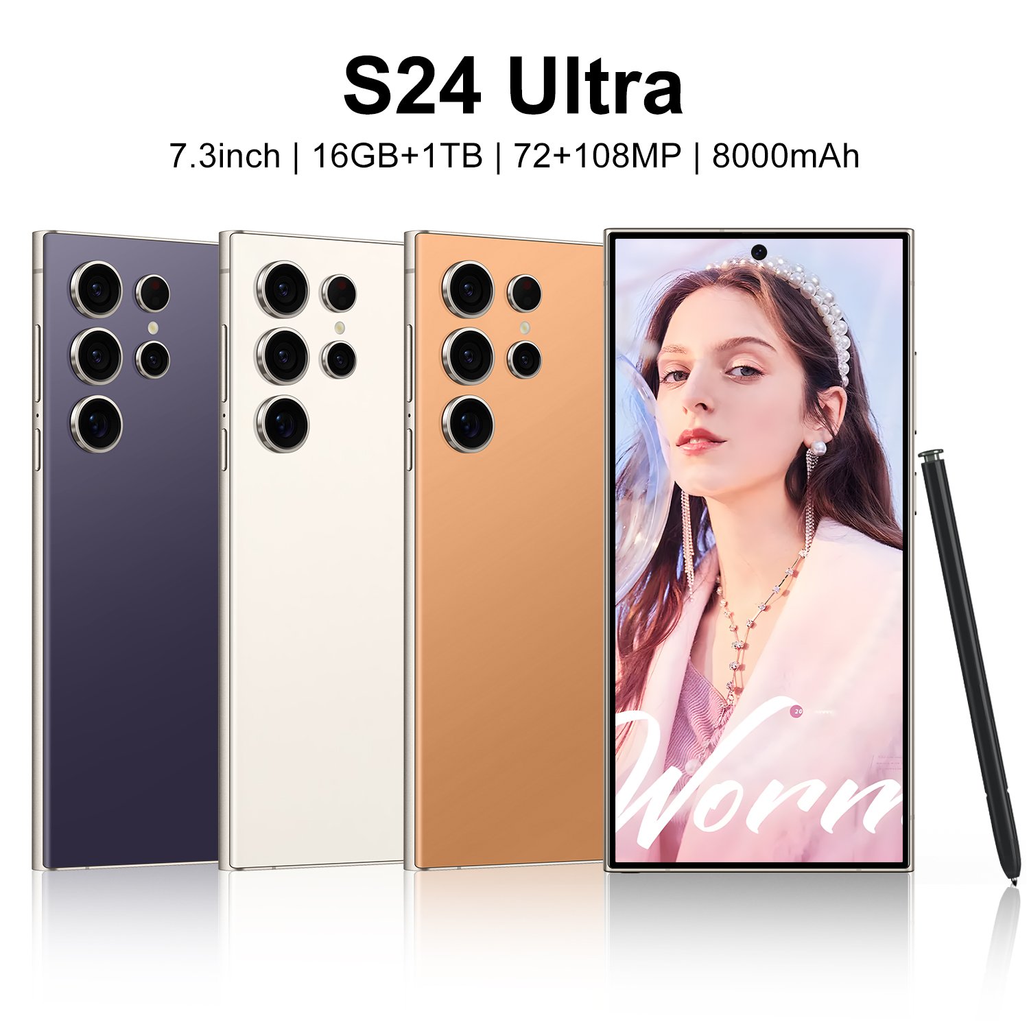 All Stock Wholesale Hot Sale High Quality Smartphone for S24Ultra Mobile Phone odm 3+64
