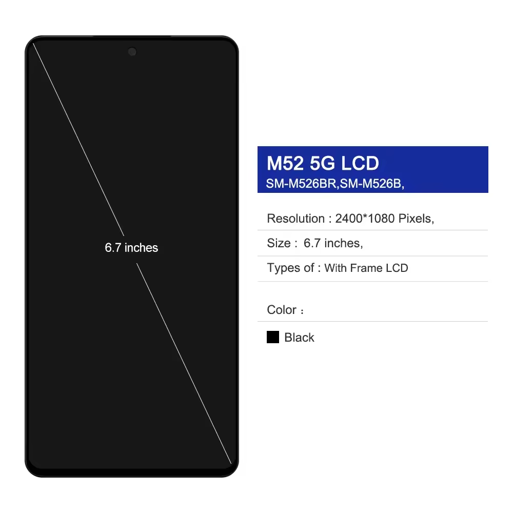 Samsun M52 5g LCD Screen Frame Replacement: Pantara LCD Screen