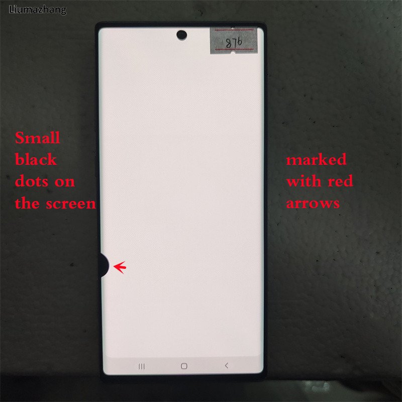 Original AMLODE Mobile Phone LCDS For Samsung Galaxy Note 10 Plus Display Touch Screen Assembly With black Dots