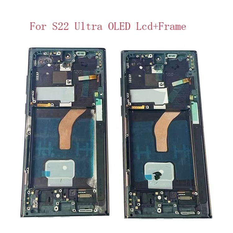 OLED Display LCD Touch Screen With frame bezel frame Replacement For S22 Ultra mobile phone LCDS for S908