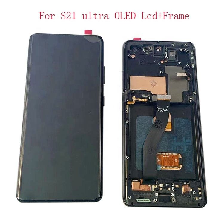 OLED Display LCD Touch Screen With frame bezel frame Replacement For S22 Ultra mobile phone LCDS for S908