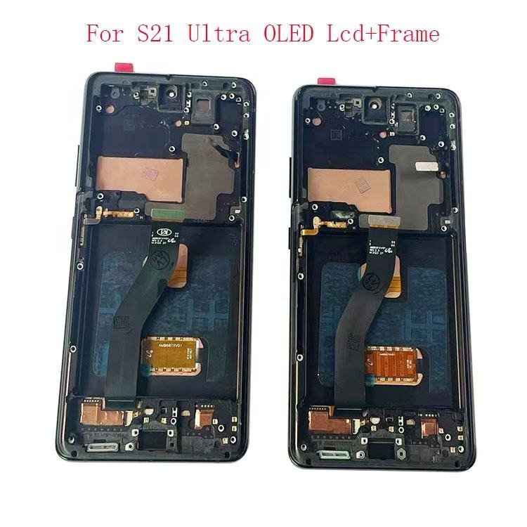 OLED Display LCD Touch Screen With frame bezel frame Replacement For S22 Ultra mobile phone LCDS for S908