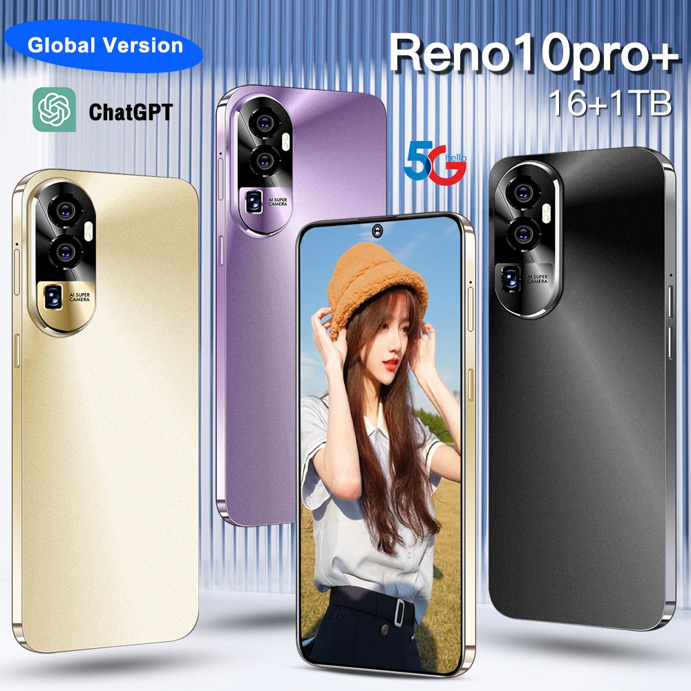 Original 5G Smartphone Reno 10 Pro+ Brand New Gaming Mobile Phone Smart Phone 16G 1T Cheap Telephone Telefon Inteligente Medome