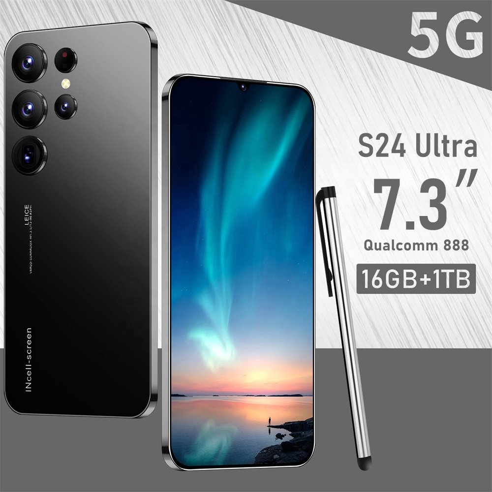 S24 ultra 16GB+1TB 5G Smartphone High quality Original Cellphone 7.3inch Unlocked Android 13 Deca Core Gaming Mobilephones