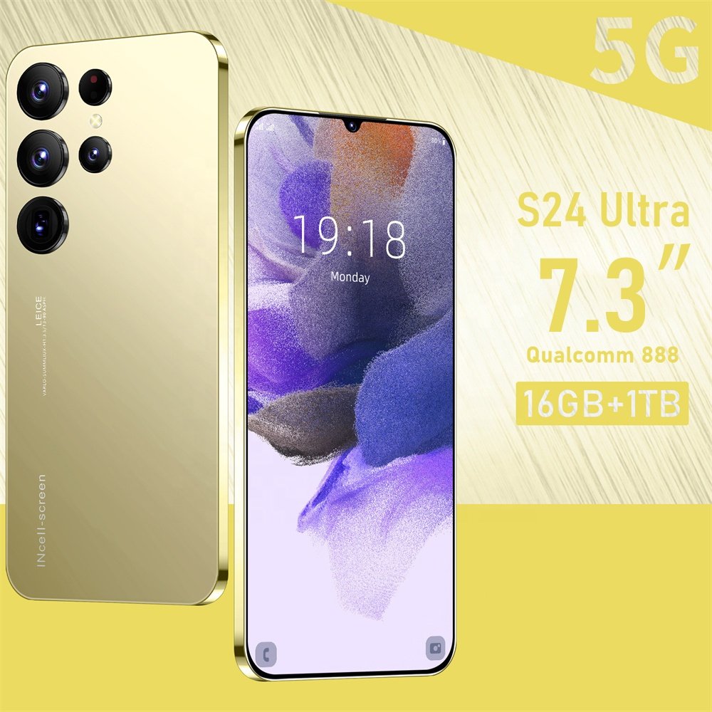 S24 ultra 16GB+1TB 5G Smartphone High quality Original Cellphone 7.3inch Unlocked Android 13 Deca Core Gaming Mobilephones