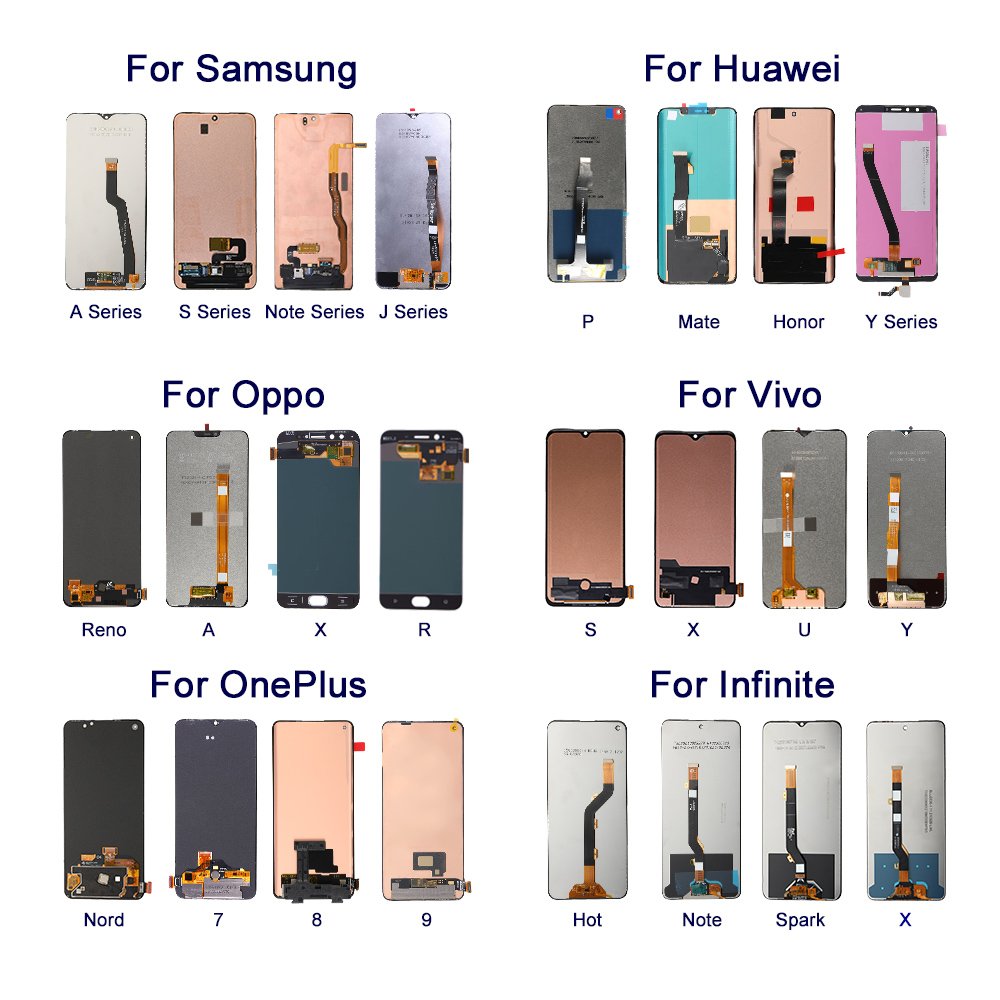 Mobile Phone LCD OLED Display Screen For iPhone For Sumsung For Huawei For Android LCD Replacement For Phone Parts Accessories