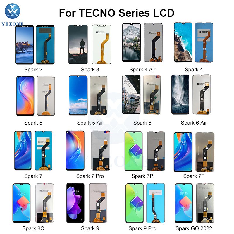 Lcd touch screen For tecno spark 7 8C 6 Go displays Mobile Phone Lcds For infinix X650 X657 hot 7 Pro 8 9 10 play 12 LCD Display