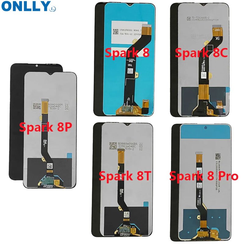 Wholesale For Tecno Spark 8 Mobile Phone LCD Screen For Tecno Spark 8 LCD Touch Screen Display LCDs Screen For Tecno