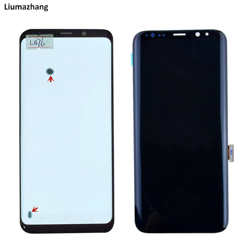 Original AMLODE Mobile Phone LCDS For Samsung Galaxy S8 Plus Display Touch Screen Assembly With black Dots