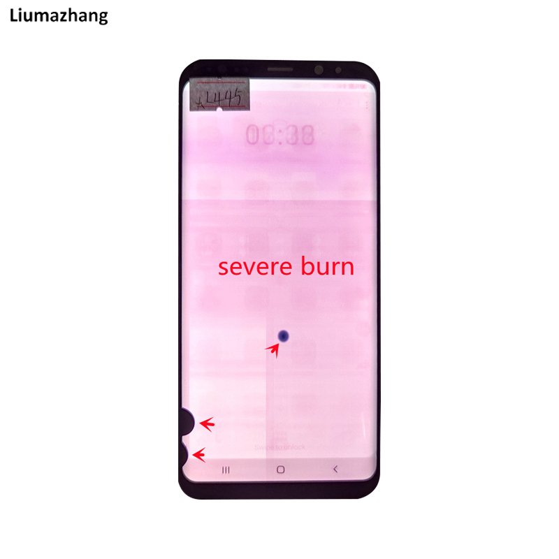 Original AMLODE Mobile Phone LCDS For Samsung Galaxy S8 Plus Display Touch Screen Assembly With black Dots