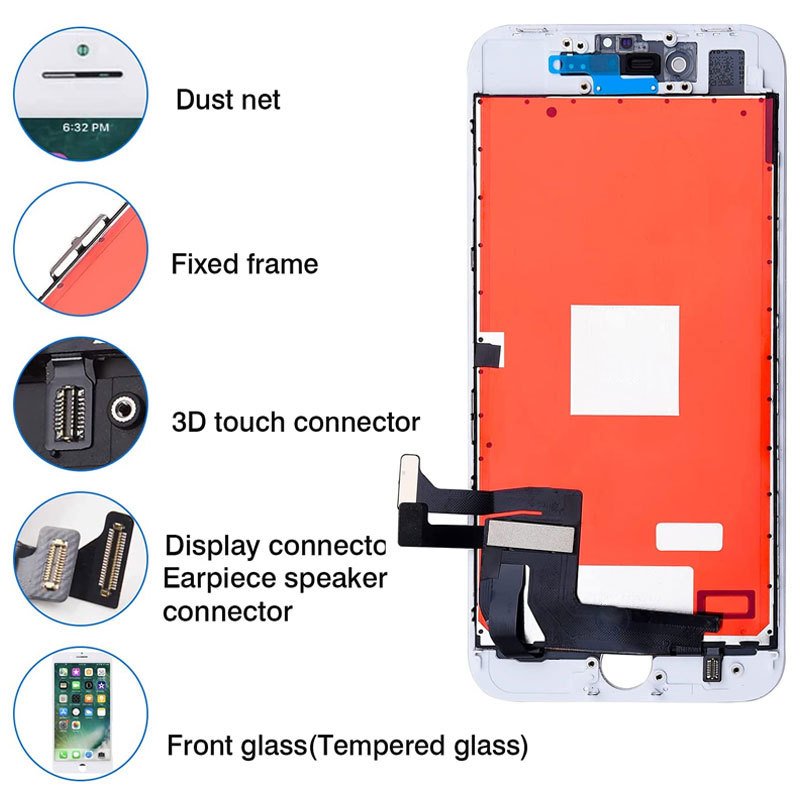 Factory Wholesale Mobile Phone Lcd Display Touch Screen Panel Replacement for iPhone 5 6G 7G 8G X TFT LCD Display