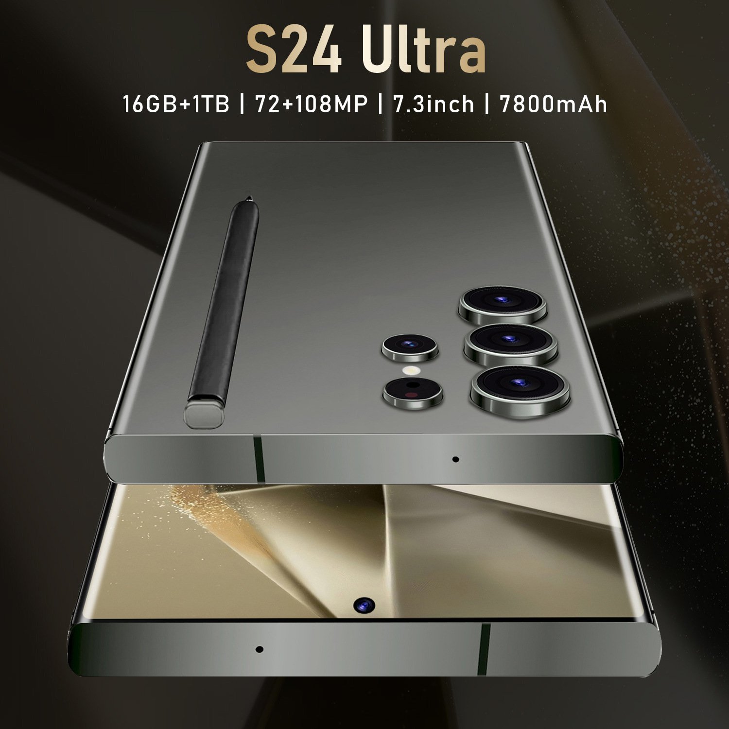 2024 S24 Ultra 16GB+1TB OLED Smartphone 7.3 Inch HD 5G Phone Large Memory Screen Dual 108MP 5G Features Used English Operating